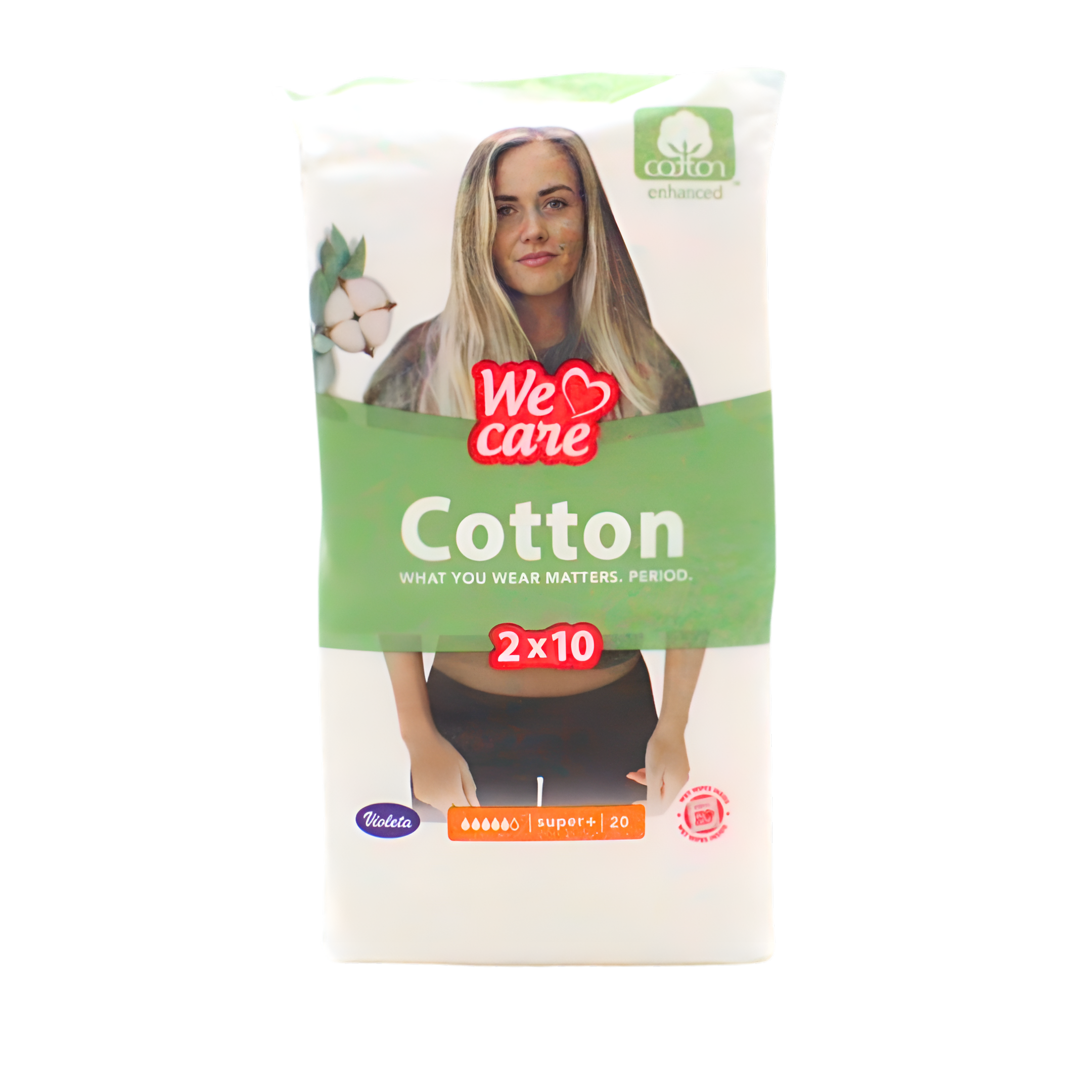 351-1 We care Cotton higijenski ulošci super+,20kom - Image 1