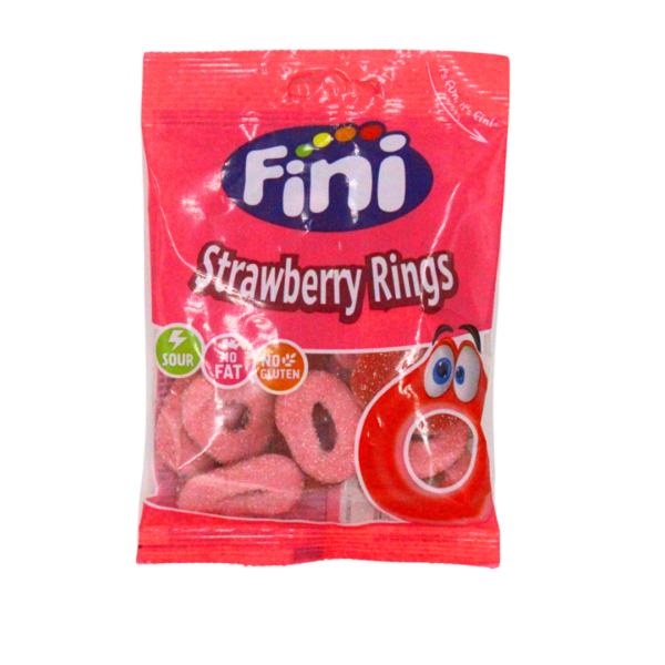 Gumene bombone Strawberry rings,100g Fini