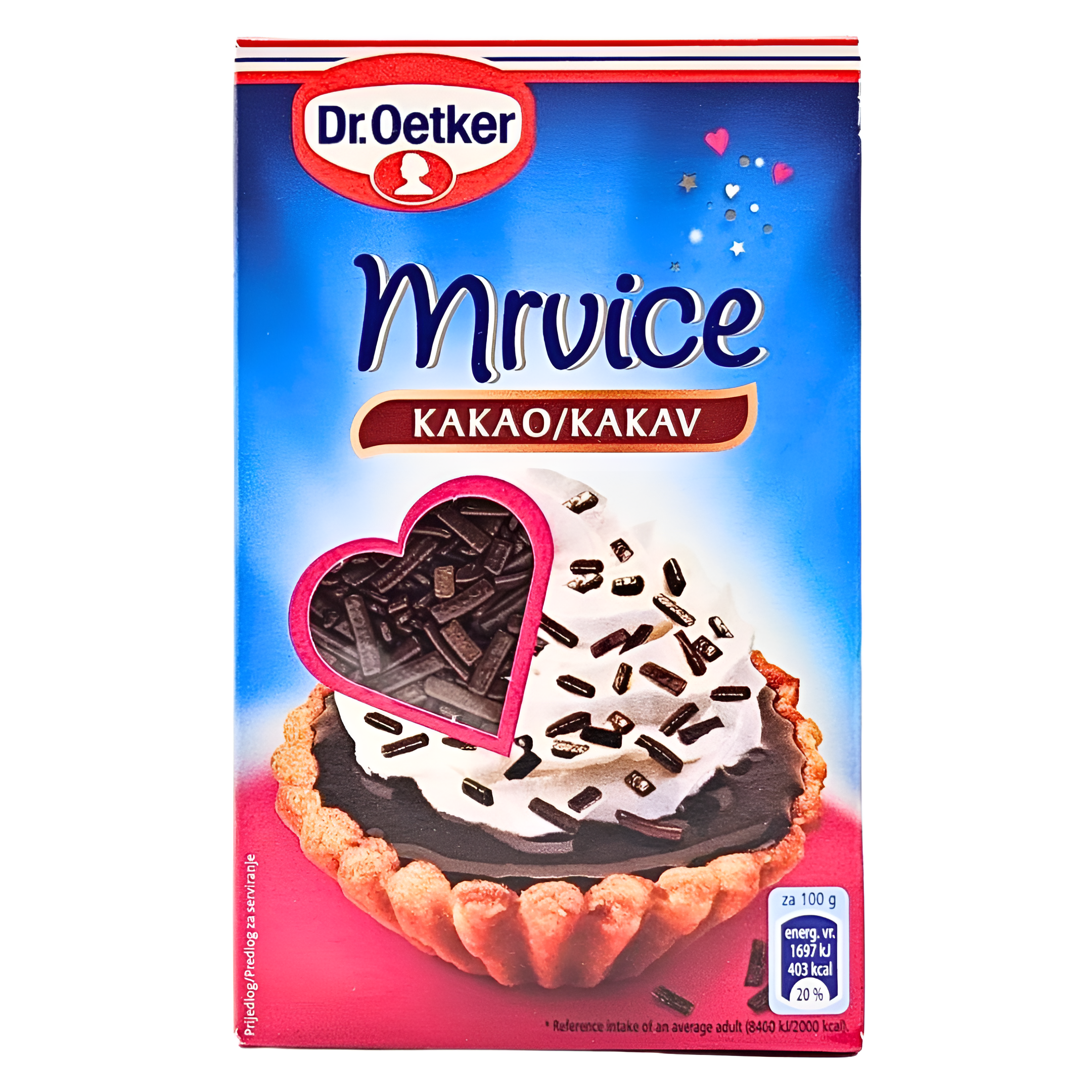 255 Čokoladne mrvice dekoracija za kolače 80 g Dr.Oetker - Image 1